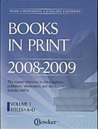 Books in Print 2008-2009 (Hardcover)