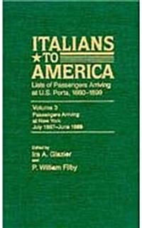 Italians to America, July 1887 - June 1889: Lists of Passengers Arriving at U.S. Ports (Hardcover)