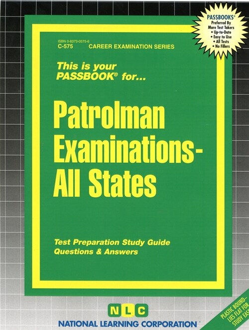 Patrolman Examinations -All States (Spiral)