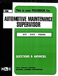 Automotive Maintenance Supervisor, 2096 (Spiral)