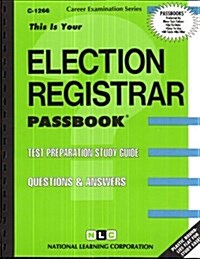 Election Registrar: Passbooks Study Guide (Spiral)