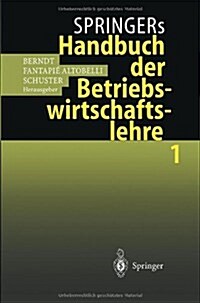 Springers Handbuch Der Betriebswirtschaftslehre 1 (Paperback, 1998)