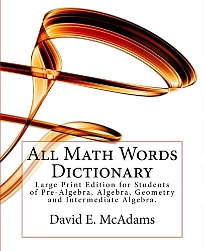 All Math Words Dictionary (Paperback, Large Print)