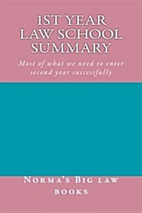 1st Year Law School Summary: Most of What We Need to Enter Second Year Successfully (Paperback)
