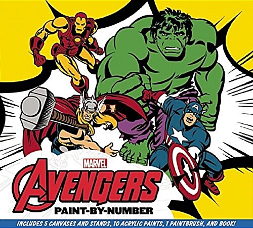Marvel: The Avengers Paint-By-Number: Re-Create Five Classic Scenes from the Marvel Universe (Hardcover)