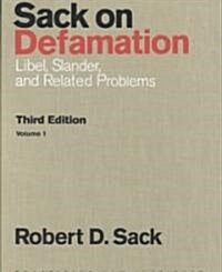 Sack On Defamation (Loose Leaf, 3rd)