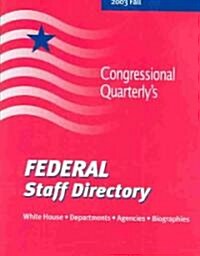 Federal Staff Directory, Fall 2003 (Paperback)