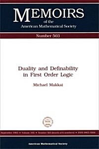 Duality and Definability in First Order Logic (Paperback)