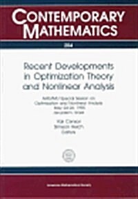 Recent Developments in Optimization Theory and Nonlinear Analysis (Paperback)