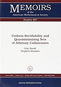 Uniform Rectifiability and Quasiminimizing Sets of Arbitrary Codimension (Paperback)