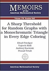 A Sharp Threshold for Random Graphs With a Monochromatic Triangle in Every Edge Coloring (Paperback)