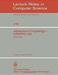 Advances in Cryptology: Proceedings of Crypto 85 (Paperback, 1986)