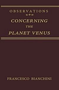 Observations Concerning the Planet Venus (Paperback, Softcover reprint of the original 1st ed. 1996)