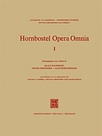 Hornbostel Opera Omnia (Hardcover, 1975)