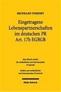 Eingetragene Lebenspartnerschaften Im Deutschen Ipr: Art. 17b Egbgb (Paperback)