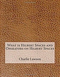 What Is Hilbert Spaces and Operators on Hilbert Spaces (Paperback)