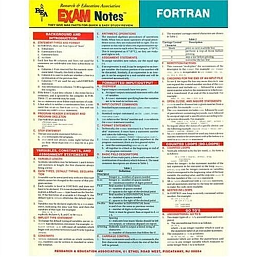 Fortran Exam Notes (Paperback, LAM)