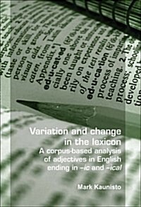 Variation and Change in the Lexicon (Hardcover)