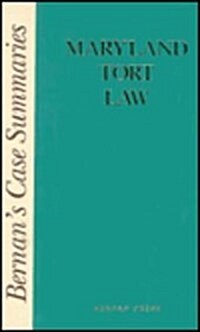 Maryland Tort Law (Hardcover)