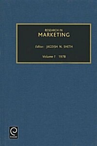 Research in Marketing, Volume 1 (Hardcover)