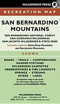 Map San Bernardino Mountains: San Bernardino National Forest and San Gorgonio/San Jacinto Wild Areas (Folded, 4)