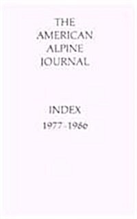 American Alpine Journal Index: 1977-1986 (Paperback)