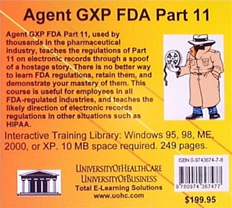 Agent Gxp Fda Part 11 (CD-ROM)