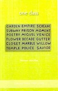 One Glass: Selected Poems, 1965-2008 (Paperback)
