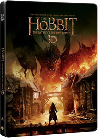 [3D 블루레이] 호빗: 다섯 군대 전투 - 스틸북 한정판 콤보팩 (4disc: 3D+2D)