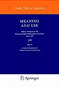 Meaning And Use (Paperback)