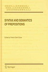 Syntax And Semantics of Prepositions (Hardcover)