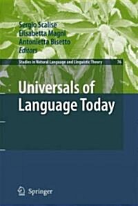 Universals of Language Today (Hardcover, 2009)
