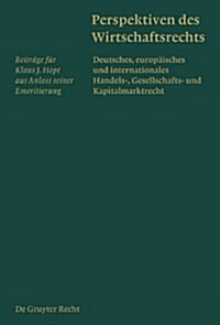 Perspektiven Des Wirtschaftsrechts (Hardcover)