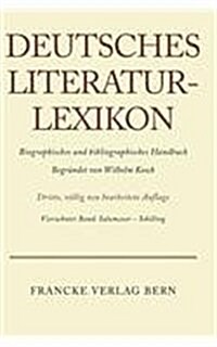 Deutsches Literatur-Lexikon, Band 14, Salzmesser - Schilling (Hardcover, 3)