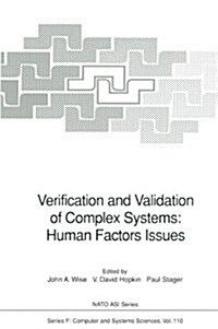 Verification and Validation of Complex Systems: Human Factors Issues (Hardcover, 1993)