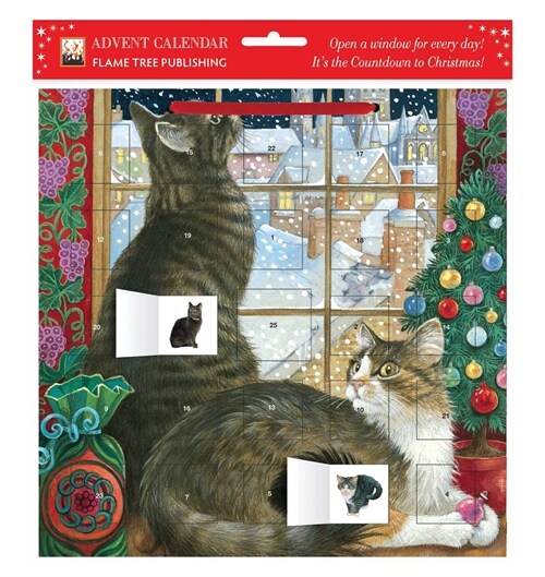 Ivory Cats by Lesley Anne Ivory: Christmas Window advent calendar (with stickers) (Calendar)