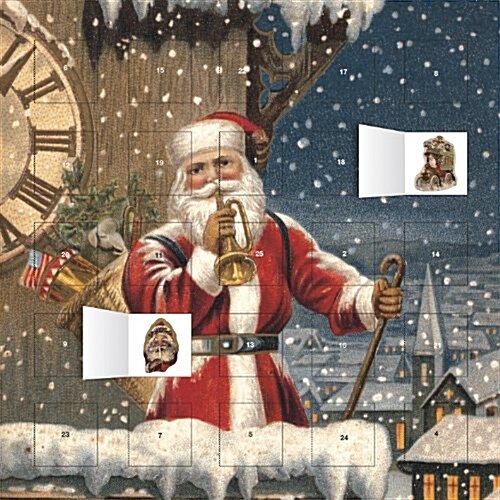 Snowy Santa Claus Advent Calendar (with Stickers) (Calendar)