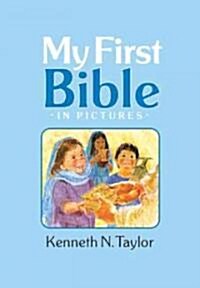 My First Bible in Pictures, Baby Blue (Hardcover)