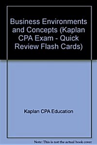 Cpa Exam Quick Review Flash Cards (Cards, FLC)