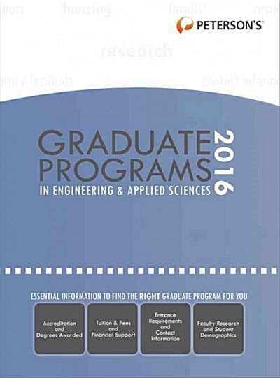 Graduate Programs in Engineering & Applied Sciences 2016 (Hardcover, 50)