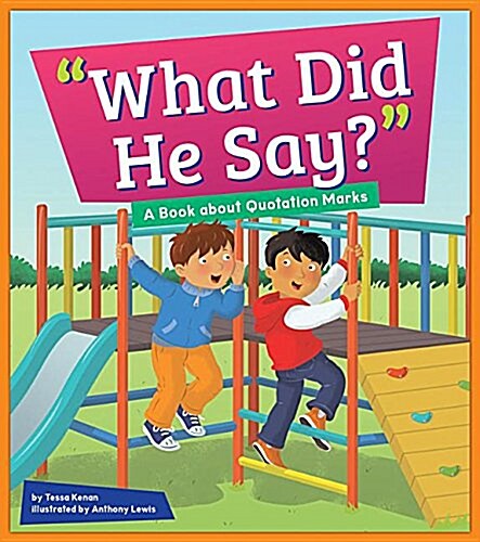 What Did He Say?: A Book about Quotation Marks (Library Binding)
