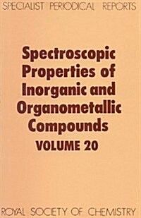 Spectroscopic Properties of Inorganic and Organometallic Compounds : Volume 20 (Hardcover)