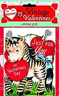 15 Vintage Valentines: Fun with Animals: 15 Die-Cut Cards in Bag with Decorated Envelopes (Other)
