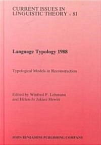 Language Typology 1988 (Hardcover)