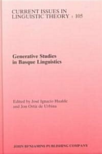 Generative Studies in Basque Linguistics (Hardcover)