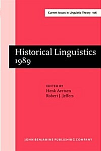 Historical Linguistics 1989 (Hardcover)