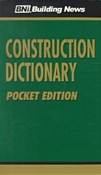 Construction Dictionary - Pocket Ed (Paperback, Pocket)