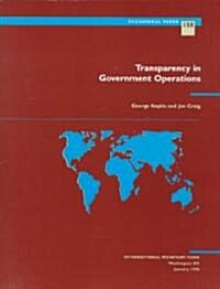 Transparency in Government Operations (Paperback)
