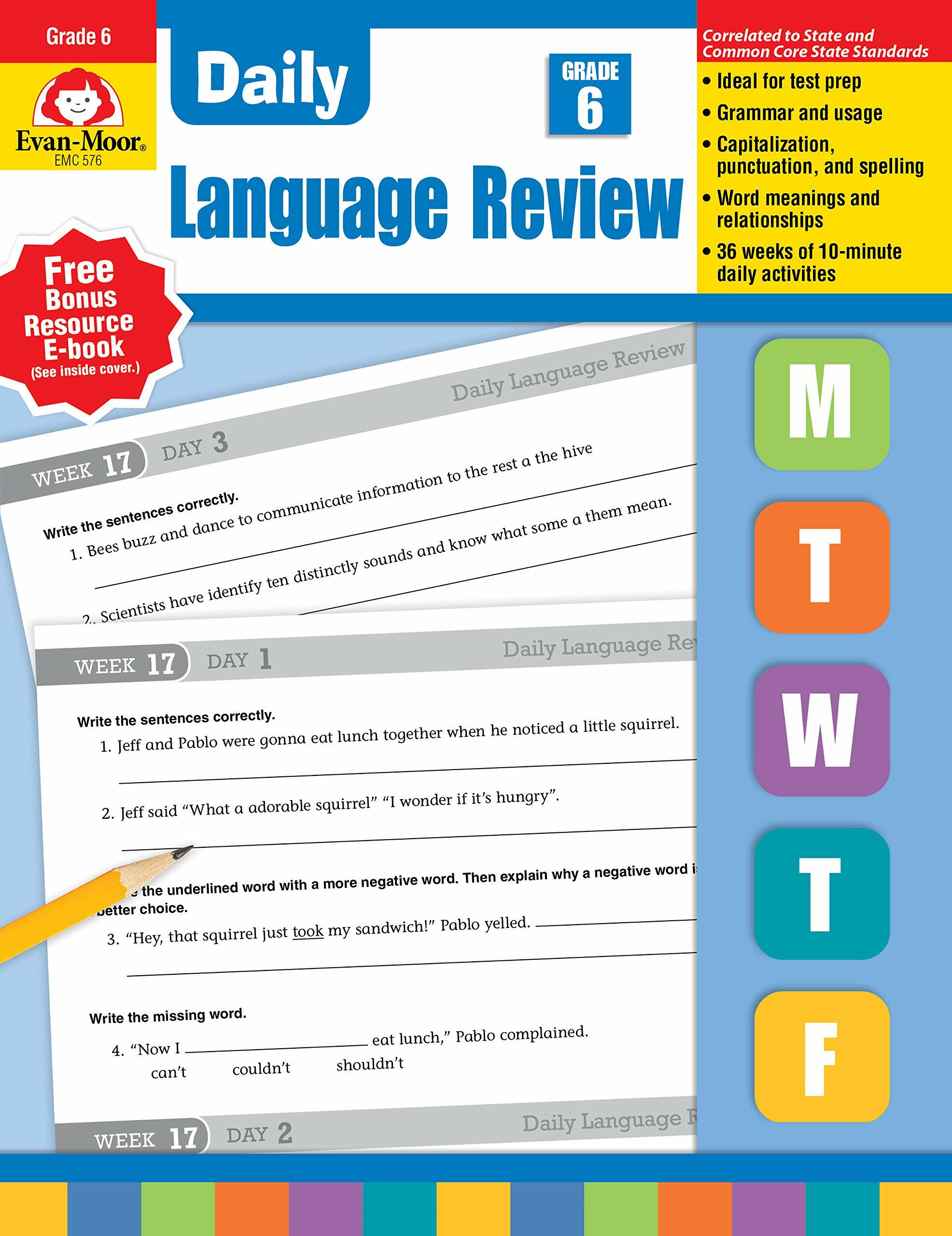 [중고] Daily Language Review, Grade 6 Teacher Edition (Paperback, Teacher)
