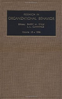 Research in Organizational Behaviour (Hardcover)